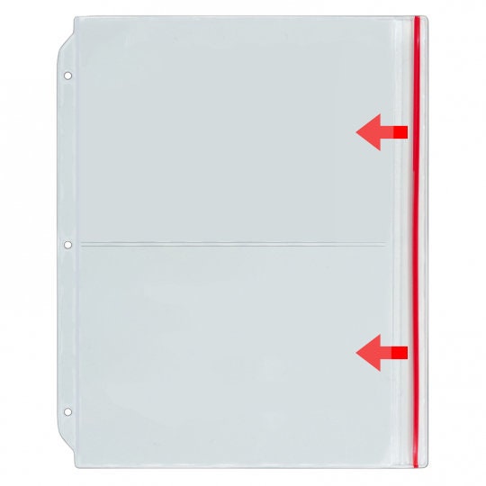 2-Pocket Zipper Binder Page - Scrapbooking, Cardmaking, and Papercrafting - Side Load