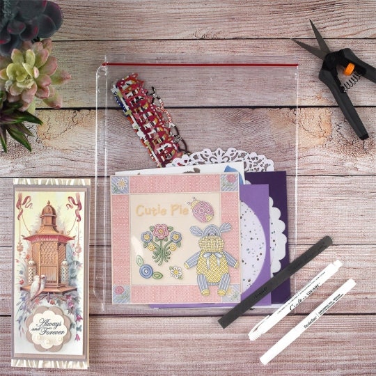 Zip Top Supply Case & Page Protector - Scrapbooking, Cardmaking, and Paper crafting