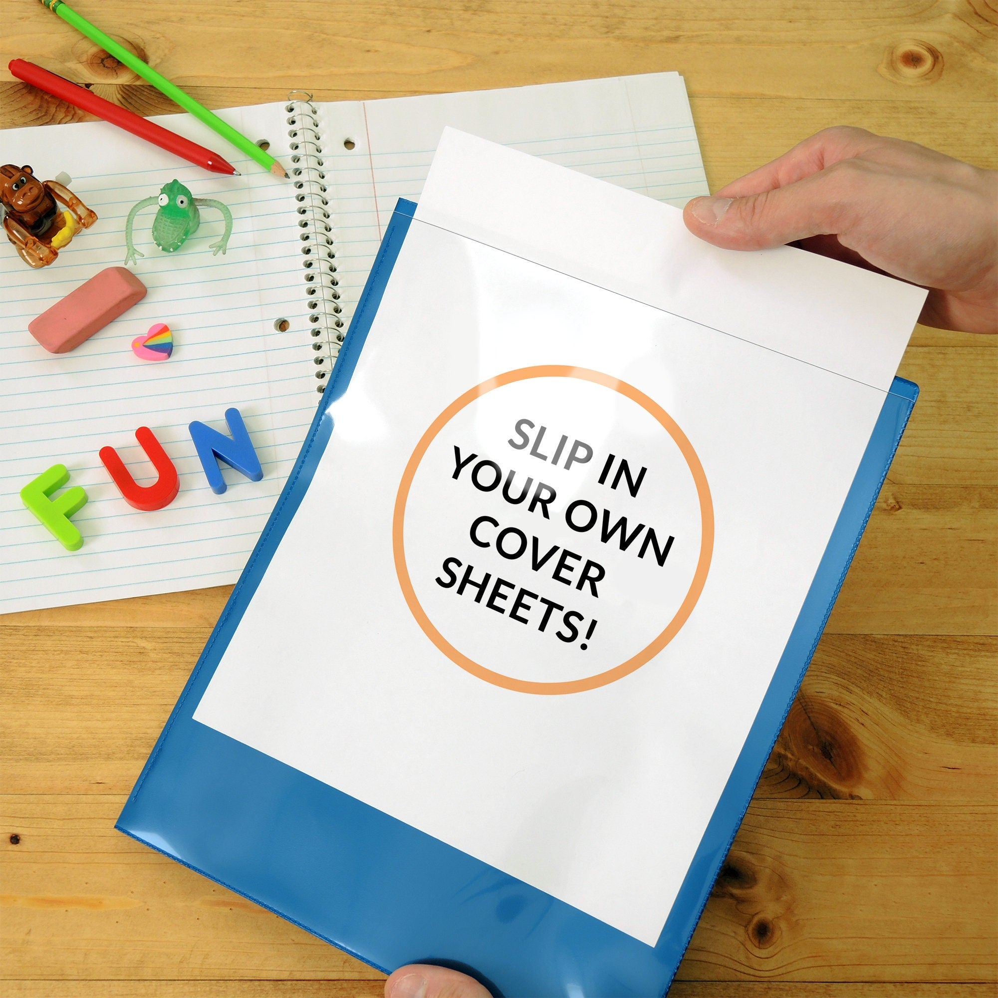 Metallic Plastic Twin Pocket Folders - Archival, 6-Pack, Made in USA