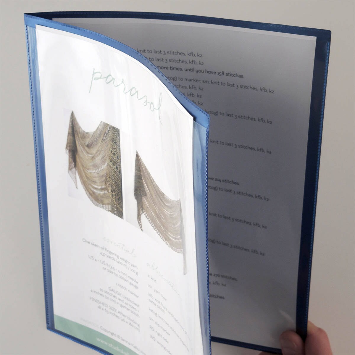 4-Page Plastic Pattern Keeper for Sewing, Knitting, Crafts - 3-Pack